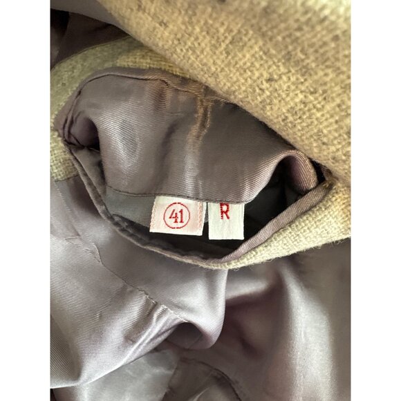 Egon Von Furstenberg Mens Blazer Jacket Elbow Patches Size 41 R Gray Wool - Picture 7 of 8